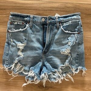 Abercrombie & Fitch High Rise Mom Short Denim